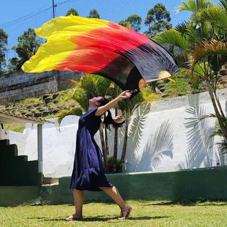 Fan Véu 2 em 1 Voi Poi Giratório