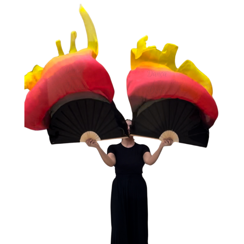 Fan Véu BIG Chamas - Leque Fogo